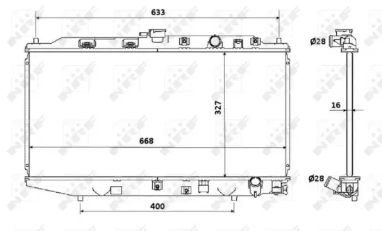 Kühler, Motorkühlung NRF 506728 Bild Kühler, Motorkühlung NRF 506728