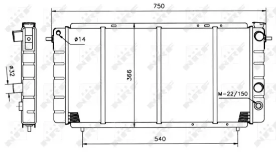 Kühler, Motorkühlung NRF 507333 Bild Kühler, Motorkühlung NRF 507333