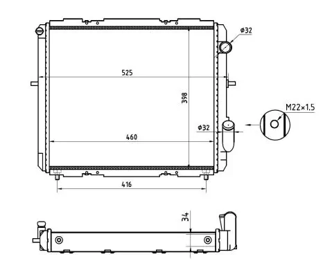 Kühler, Motorkühlung NRF 507345A Bild Kühler, Motorkühlung NRF 507345A