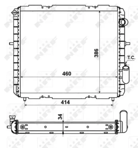 Kühler, Motorkühlung NRF 507345 Bild Kühler, Motorkühlung NRF 507345
