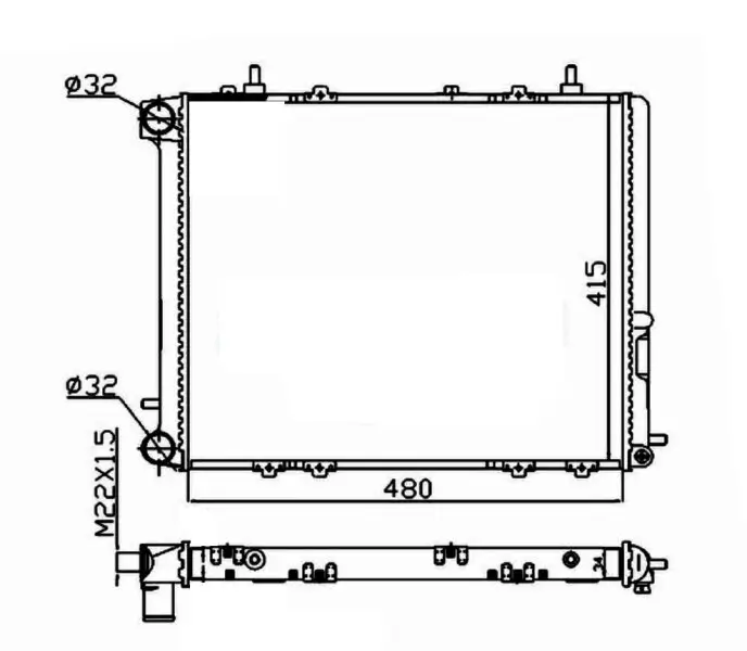 Kühler, Motorkühlung NRF 507352A