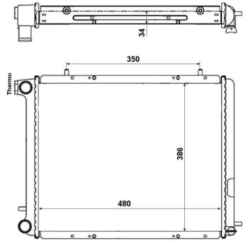 Kühler, Motorkühlung NRF 507352 Bild Kühler, Motorkühlung NRF 507352