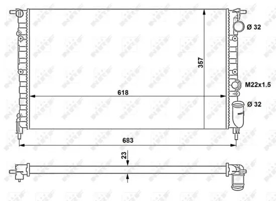 Kühler, Motorkühlung NRF 507465 Bild Kühler, Motorkühlung NRF 507465