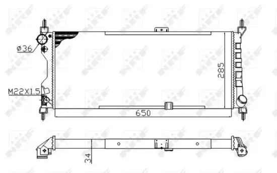 Kühler, Motorkühlung NRF 507522A Bild Kühler, Motorkühlung NRF 507522A