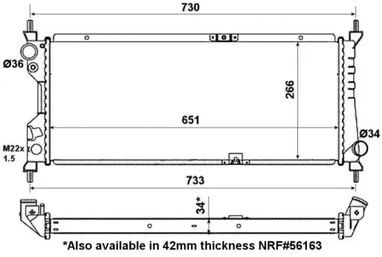 Kühler, Motorkühlung NRF 507522 Bild Kühler, Motorkühlung NRF 507522