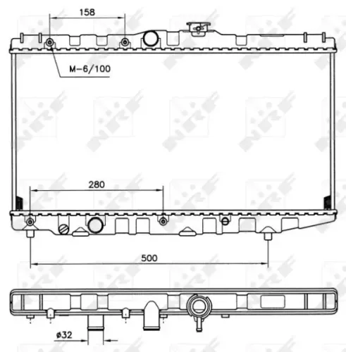 Kühler, Motorkühlung NRF 507581 Bild Kühler, Motorkühlung NRF 507581