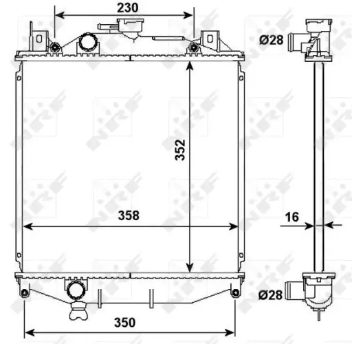 Kühler, Motorkühlung NRF 507644 Bild Kühler, Motorkühlung NRF 507644