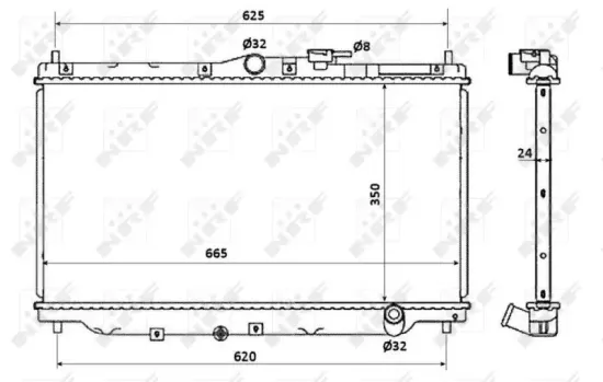 Kühler, Motorkühlung NRF 507722 Bild Kühler, Motorkühlung NRF 507722
