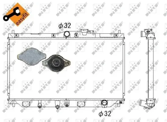 Kühler, Motorkühlung NRF 507728 Bild Kühler, Motorkühlung NRF 507728