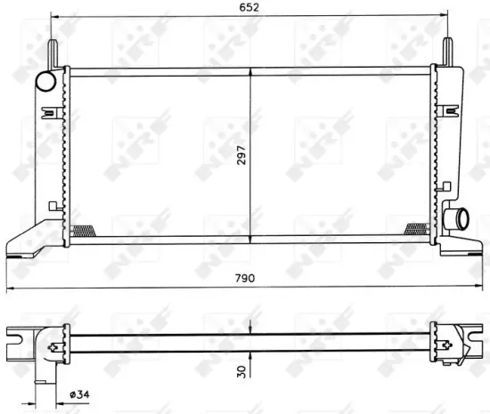 Kühler, Motorkühlung NRF 509500 Bild Kühler, Motorkühlung NRF 509500