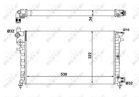 Kühler, Motorkühlung NRF 509502A Bild Kühler, Motorkühlung NRF 509502A