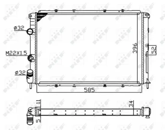 Kühler, Motorkühlung NRF 509503 Bild Kühler, Motorkühlung NRF 509503