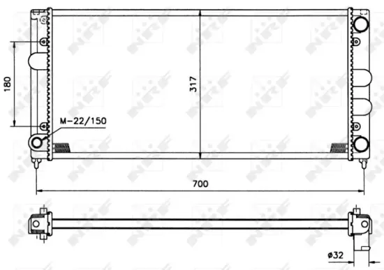 Kühler, Motorkühlung NRF 509506 Bild Kühler, Motorkühlung NRF 509506