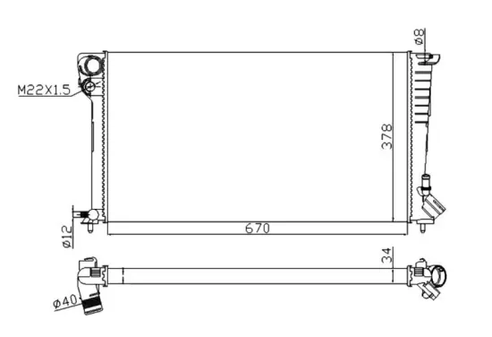 Kühler, Motorkühlung NRF 509510A Bild Kühler, Motorkühlung NRF 509510A