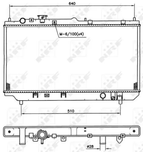 Kühler, Motorkühlung NRF 509511 Bild Kühler, Motorkühlung NRF 509511