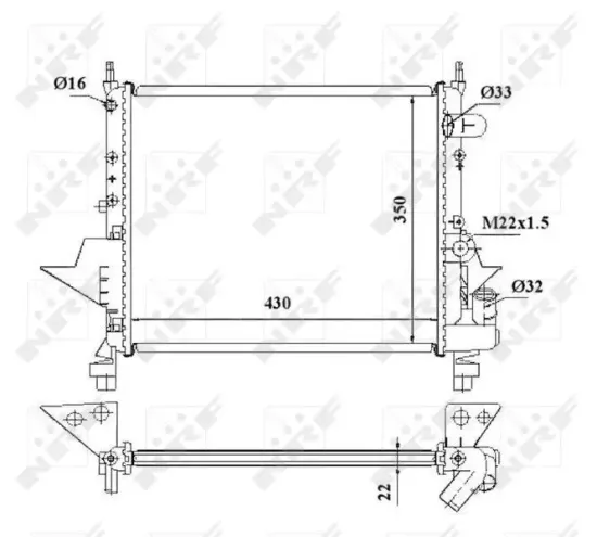 Kühler, Motorkühlung NRF 509513 Bild Kühler, Motorkühlung NRF 509513