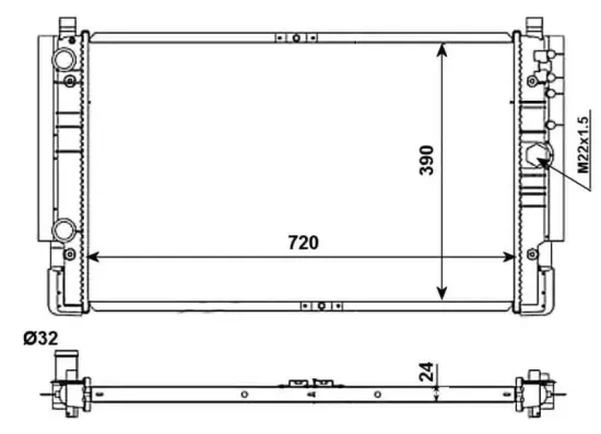 Kühler, Motorkühlung NRF 509515 Bild Kühler, Motorkühlung NRF 509515