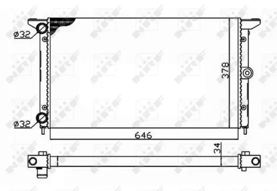 Kühler, Motorkühlung NRF 509522 Bild Kühler, Motorkühlung NRF 509522