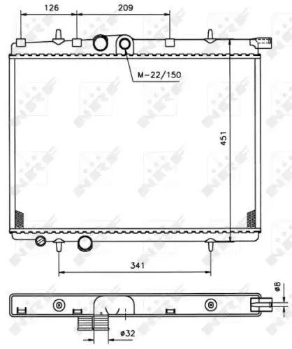 Kühler, Motorkühlung NRF 509525 Bild Kühler, Motorkühlung NRF 509525