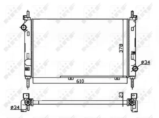 Kühler, Motorkühlung NRF 509528A Bild Kühler, Motorkühlung NRF 509528A