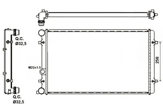 Kühler, Motorkühlung NRF 509529A Bild Kühler, Motorkühlung NRF 509529A