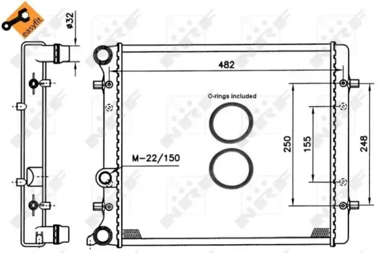 Kühler, Motorkühlung NRF 509530A Bild Kühler, Motorkühlung NRF 509530A