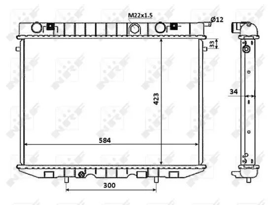 Kühler, Motorkühlung NRF 509532 Bild Kühler, Motorkühlung NRF 509532