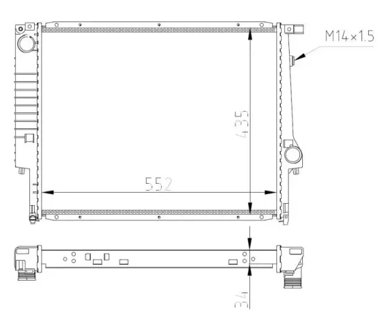 Kühler, Motorkühlung NRF 509558A Bild Kühler, Motorkühlung NRF 509558A