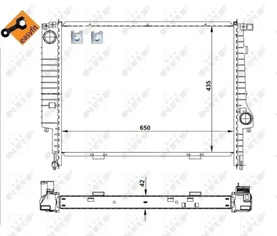 Kühler, Motorkühlung NRF 509589 Bild Kühler, Motorkühlung NRF 509589