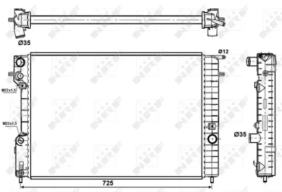 Kühler, Motorkühlung NRF 509689 Bild Kühler, Motorkühlung NRF 509689