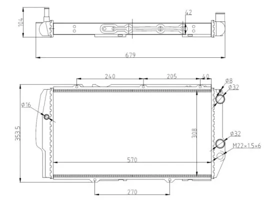 Kühler, Motorkühlung NRF 51311 Bild Kühler, Motorkühlung NRF 51311