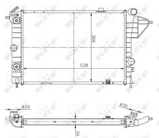 Kühler, Motorkühlung NRF 513508A Bild Kühler, Motorkühlung NRF 513508A