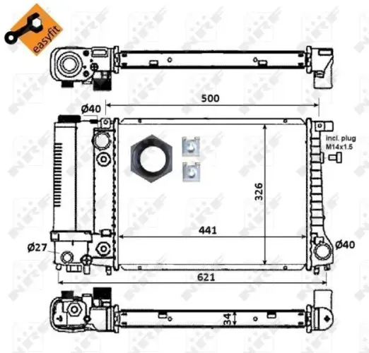 Kühler, Motorkühlung NRF 51356 Bild Kühler, Motorkühlung NRF 51356
