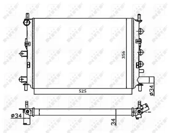 Kühler, Motorkühlung NRF 514436A Bild Kühler, Motorkühlung NRF 514436A