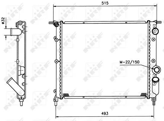 Kühler, Motorkühlung NRF 516259