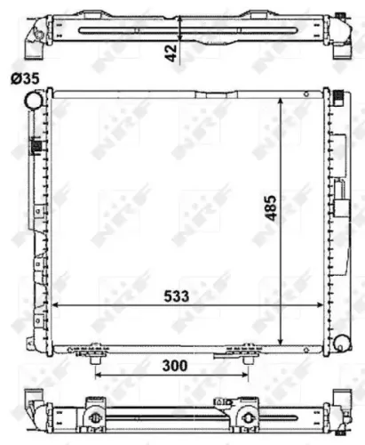 Kühler, Motorkühlung NRF 516572 Bild Kühler, Motorkühlung NRF 516572