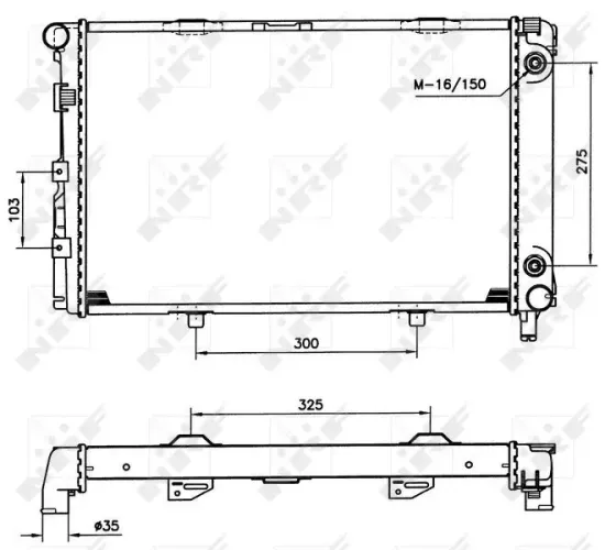 Kühler, Motorkühlung NRF 516580 Bild Kühler, Motorkühlung NRF 516580