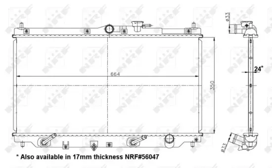 Kühler, Motorkühlung NRF 517722 Bild Kühler, Motorkühlung NRF 517722