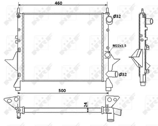 Kühler, Motorkühlung NRF 519513 Bild Kühler, Motorkühlung NRF 519513