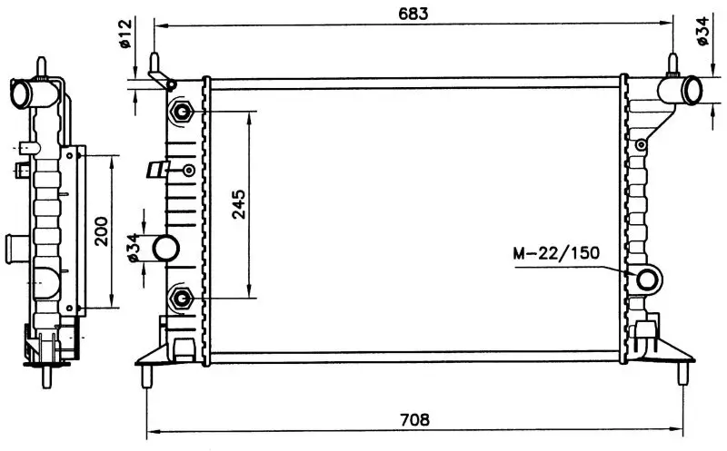Kühler, Motorkühlung NRF 519516