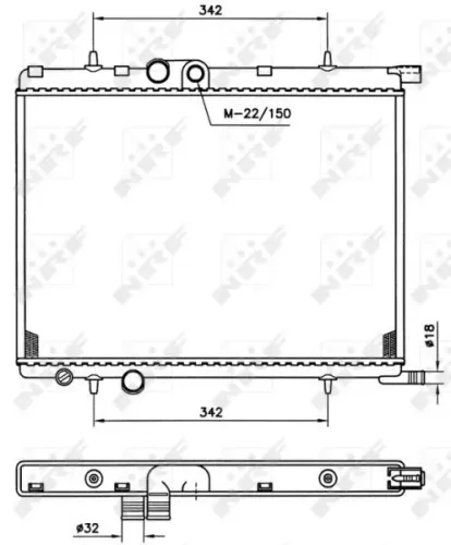 Kühler, Motorkühlung NRF 519525 Bild Kühler, Motorkühlung NRF 519525