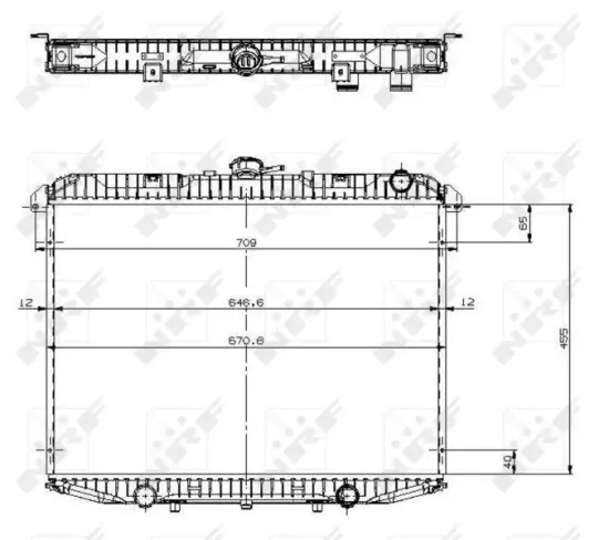 Kühler, Motorkühlung NRF 519533 Bild Kühler, Motorkühlung NRF 519533