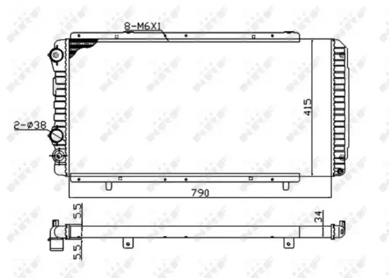 Kühler, Motorkühlung NRF 52062A Bild Kühler, Motorkühlung NRF 52062A