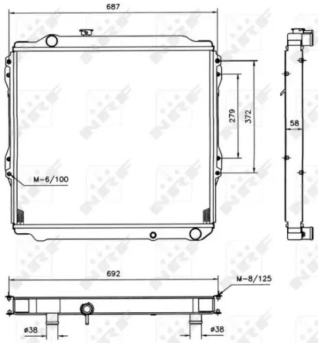 Kühler, Motorkühlung NRF 52088 Bild Kühler, Motorkühlung NRF 52088