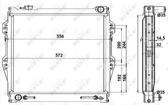 Kühler, Motorkühlung NRF 52091 Bild Kühler, Motorkühlung NRF 52091