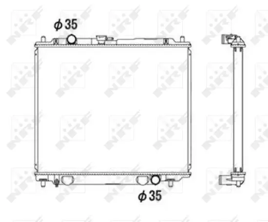 Kühler, Motorkühlung NRF 52108 Bild Kühler, Motorkühlung NRF 52108