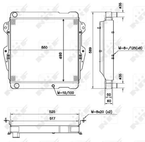 Kühler, Motorkühlung NRF 52111 Bild Kühler, Motorkühlung NRF 52111