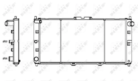 Kühler, Motorkühlung NRF 52121 Bild Kühler, Motorkühlung NRF 52121