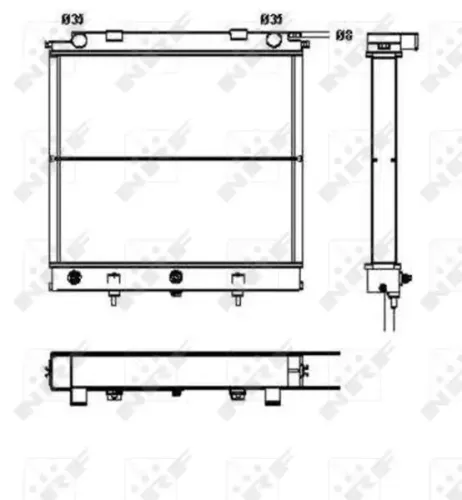 Kühler, Motorkühlung NRF 52129 Bild Kühler, Motorkühlung NRF 52129