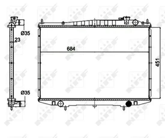 Kühler, Motorkühlung NRF 52131 Bild Kühler, Motorkühlung NRF 52131